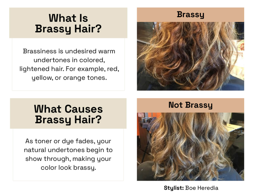 what is brassy hair