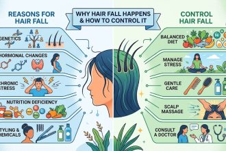 A person applying onion hair oil to their scalp to strengthen hair roots and reduce hair fall.