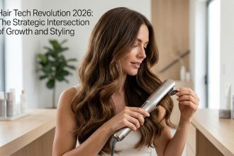 Digital render of a laser hair growth helmet and an infrared ionic hair dryer side-by-side, representing the 2026 growth and styling protocol.