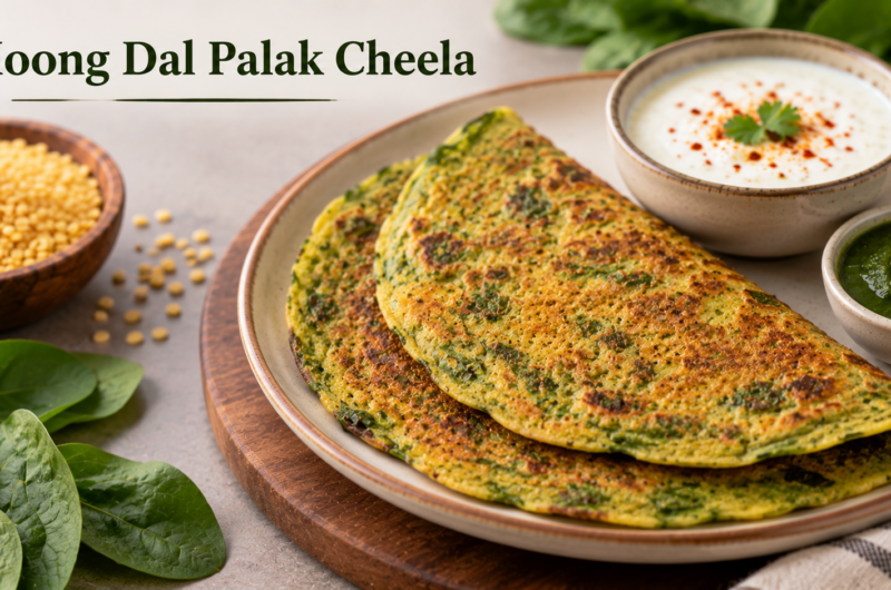 Moong Dal Palak Cheela (With Hair-Boosting Benefits)